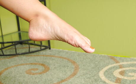 Slender american blond teen Blair Williams in hot underwear likes some hot foot fetish 